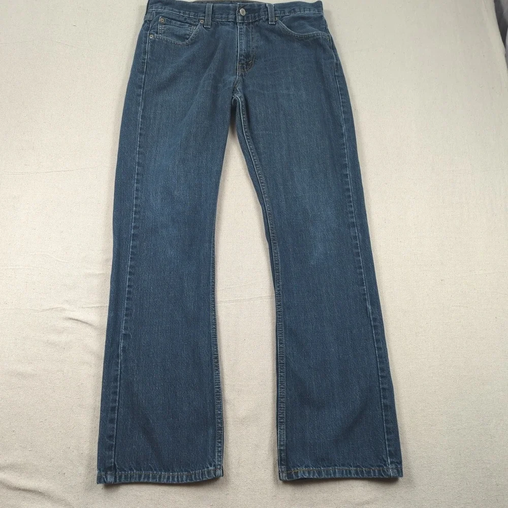 Levis Jeans Mens 33x32 Blue 527 Boot Cut Western Cowboy Faded